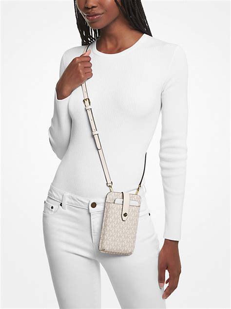 michael kors outlet medium logo smartphone crossbody bag